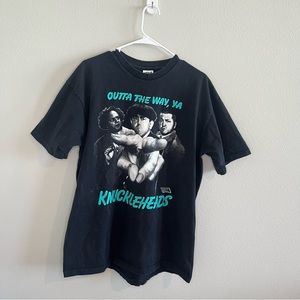 Vintage The Three Stooges Men T-Shirt Black XL Outta The Way Ya Knuckleheads